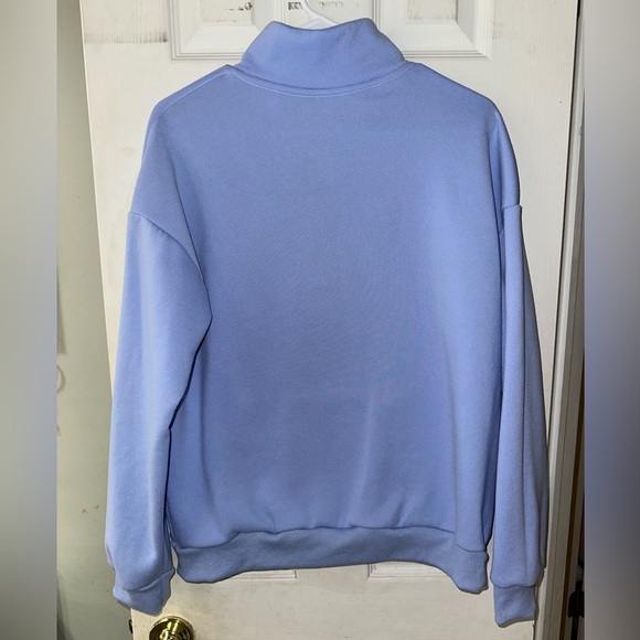 Women's Kangaroo Pocket Half Zip Pullover Sweatshirt - Picture 3 of 3